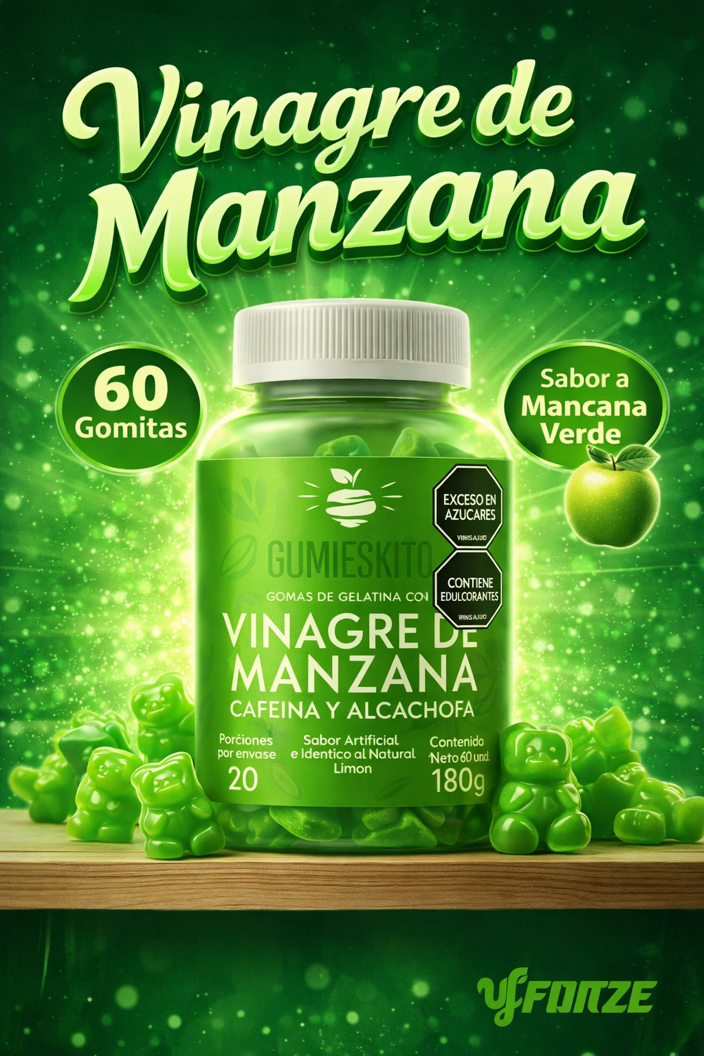 Gomitas Vinagre de Manzana x60